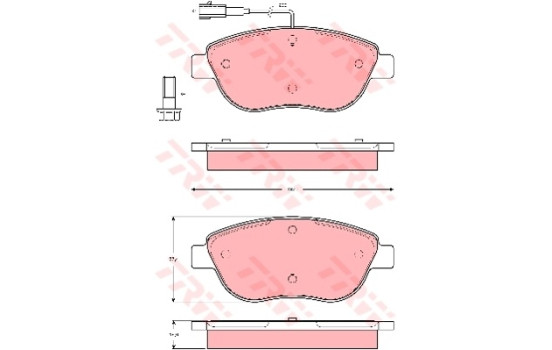 Brake Pad Set, disc brake COTEC GDB1483 TRW