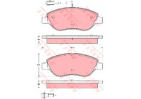 Brake Pad Set, disc brake COTEC GDB1484 TRW