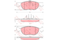 Brake Pad Set, disc brake COTEC GDB1487 TRW