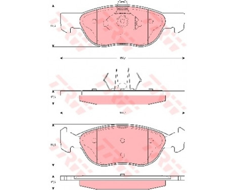 Brake Pad Set, disc brake COTEC GDB1487 TRW