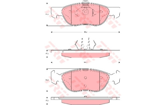 Brake Pad Set, disc brake COTEC GDB1487 TRW