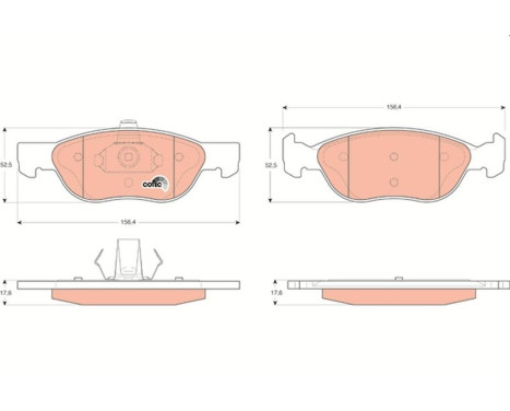 Brake Pad Set, disc brake COTEC GDB1487 TRW, Image 2