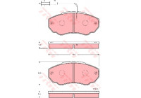 Brake Pad Set, disc brake COTEC GDB1517 TRW