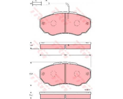 Brake Pad Set, disc brake COTEC GDB1517 TRW