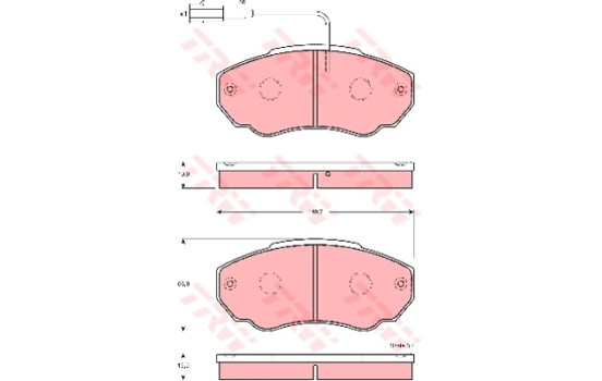 Brake Pad Set, disc brake COTEC GDB1517 TRW