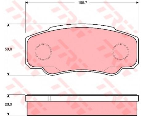 Brake Pad Set, disc brake COTEC GDB1521 TRW