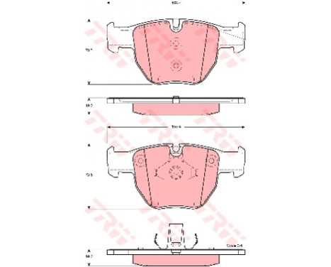 Brake Pad Set, disc brake COTEC GDB1526 TRW