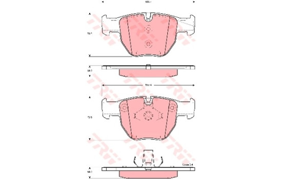 Brake Pad Set, disc brake COTEC GDB1526 TRW