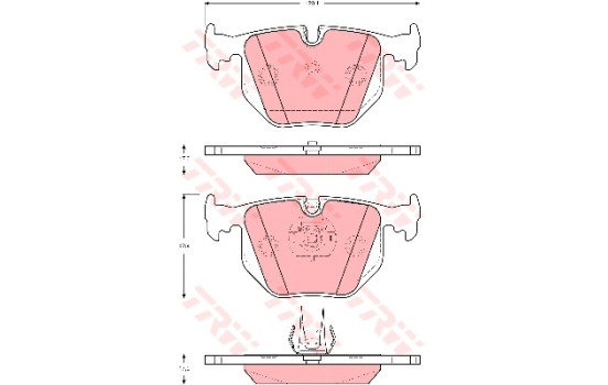 Brake Pad Set, disc brake COTEC GDB1527 TRW