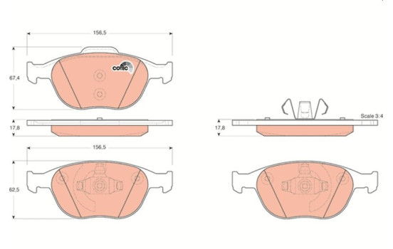 Brake Pad Set, disc brake COTEC GDB1532 TRW, Image 2