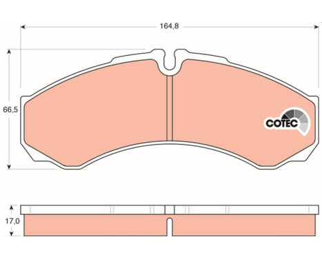 Brake Pad Set, disc brake COTEC GDB1534 TRW, Image 2