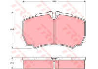 Brake Pad Set, disc brake COTEC GDB1535 TRW