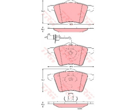 Brake Pad Set, disc brake COTEC GDB1538 TRW