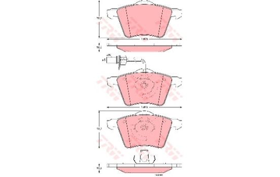 Brake Pad Set, disc brake COTEC GDB1538 TRW