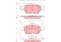 Brake Pad Set, disc brake COTEC GDB1540 TRW