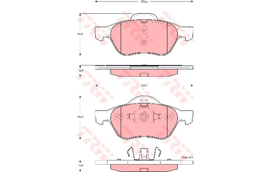 Brake Pad Set, disc brake COTEC GDB1540 TRW