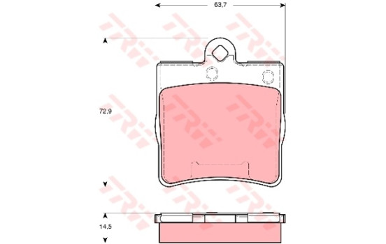 Brake Pad Set, disc brake COTEC GDB1545 TRW