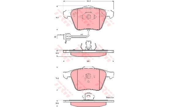 Brake Pad Set, disc brake COTEC GDB1554 TRW