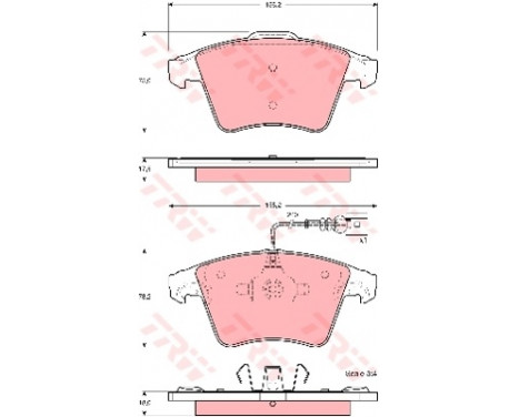 Brake Pad Set, disc brake COTEC GDB1556 TRW