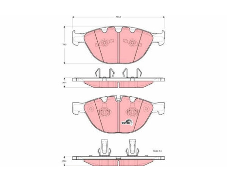 Brake Pad Set, disc brake COTEC GDB1558 TRW, Image 2