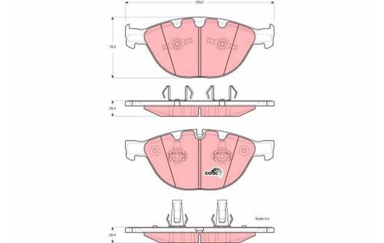 Brake Pad Set, disc brake COTEC GDB1558 TRW, Image 2
