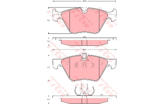 Brake Pad Set, disc brake COTEC GDB1559 TRW, Image 2