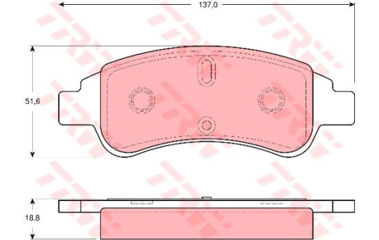 Brake Pad Set, disc brake COTEC GDB1563 TRW