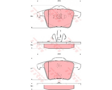 Brake Pad Set, disc brake COTEC GDB1566 TRW