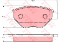 Brake Pad Set, disc brake COTEC GDB1571 TRW