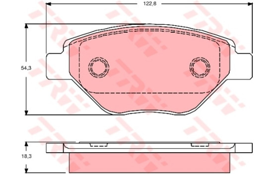 Brake Pad Set, disc brake COTEC GDB1571 TRW