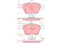 Brake Pad Set, disc brake COTEC GDB1576 TRW