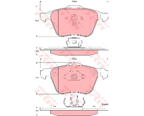 Brake Pad Set, disc brake COTEC GDB1576 TRW