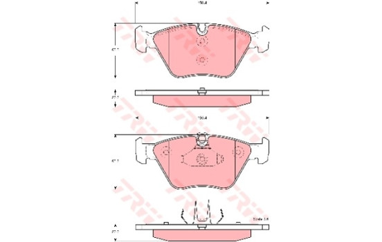 Brake Pad Set, disc brake COTEC GDB1577 TRW
