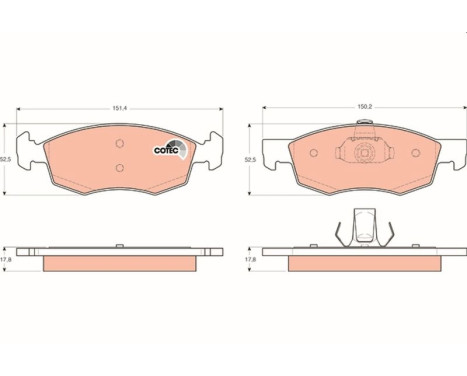 Brake Pad Set, disc brake COTEC GDB1588 TRW, Image 3