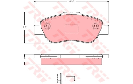 Brake Pad Set, disc brake COTEC GDB1589 TRW
