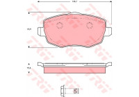 Brake Pad Set, disc brake COTEC GDB1593 TRW