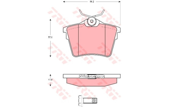 Brake Pad Set, disc brake COTEC GDB1596 TRW