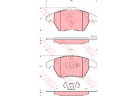 Brake Pad Set, disc brake COTEC GDB1605 TRW