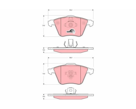 Brake Pad Set, disc brake COTEC GDB1607 TRW, Image 2