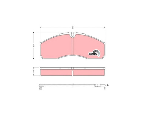 Brake Pad Set, disc brake COTEC GDB1610 TRW, Image 2