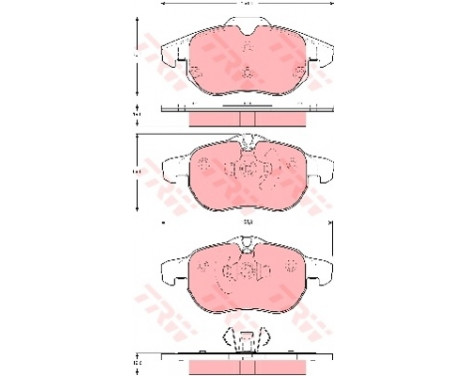 Brake Pad Set, disc brake COTEC GDB1613 TRW