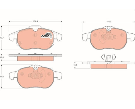 Brake Pad Set, disc brake COTEC GDB1613 TRW, Image 2