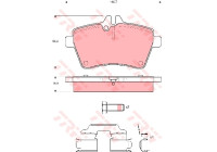 Brake Pad Set, disc brake COTEC GDB1629 TRW