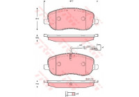 Brake Pad Set, disc brake COTEC GDB1636 TRW