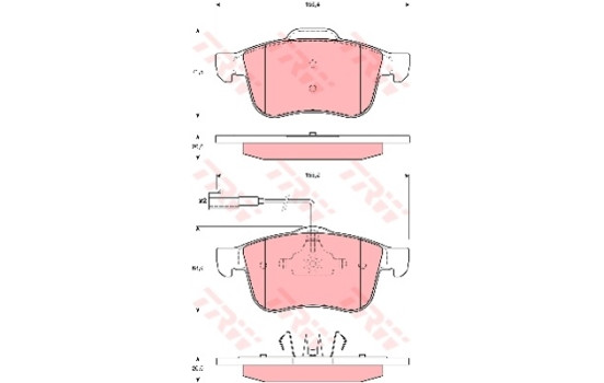 Brake Pad Set, disc brake COTEC GDB1647 TRW
