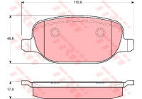 Brake Pad Set, disc brake COTEC GDB1649 TRW