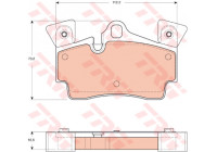 Brake Pad Set, disc brake COTEC GDB1652 TRW