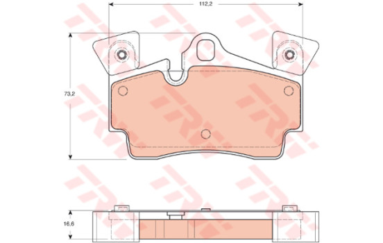 Brake Pad Set, disc brake COTEC GDB1652 TRW