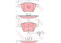 Brake Pad Set, disc brake COTEC GDB1659 TRW