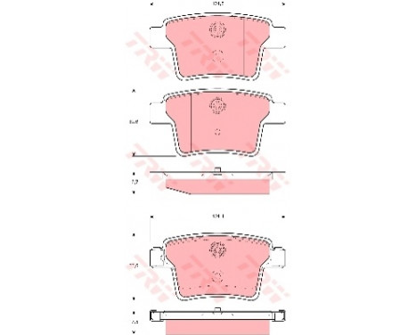 Brake Pad Set, disc brake COTEC GDB1665 TRW